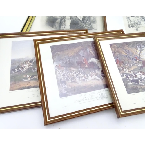 186 - A quantity of assorted prints to include coaching scenes, cartoon etc.
