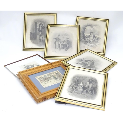 186 - A quantity of assorted prints to include coaching scenes, cartoon etc.