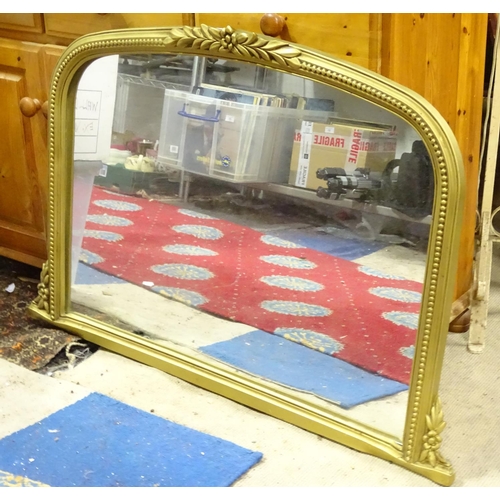 199 - A modern overmantel mirror. Approx. 40