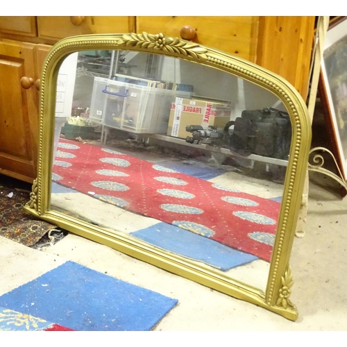 199 - A modern overmantel mirror. Approx. 40