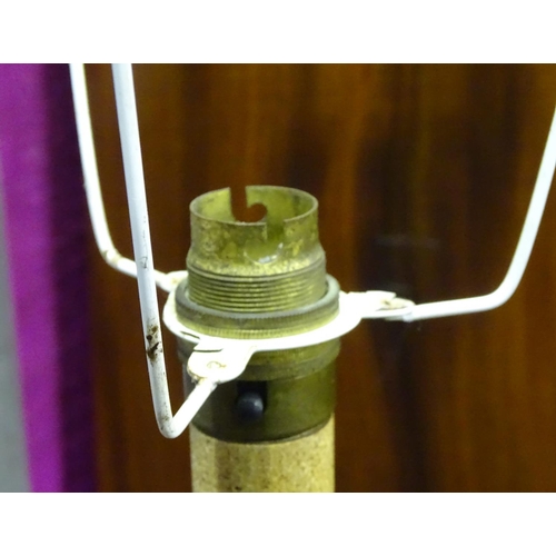 200 - A vintage wrought iron white painted standard lamp. Approx. 61 1/4