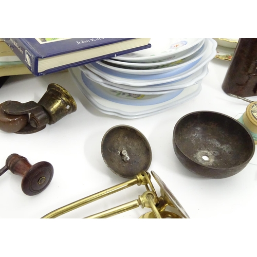 206 - A box of miscellaneous items to include Old Country Roses and Noritake ceramic wares, etc.