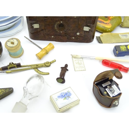 206 - A box of miscellaneous items to include Old Country Roses and Noritake ceramic wares, etc.