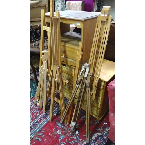 217 - Five late 20thC artist's easels. The largest approx. 20