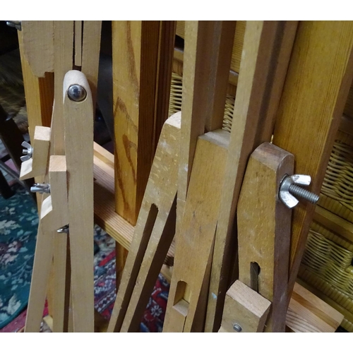 217 - Five late 20thC artist's easels. The largest approx. 20