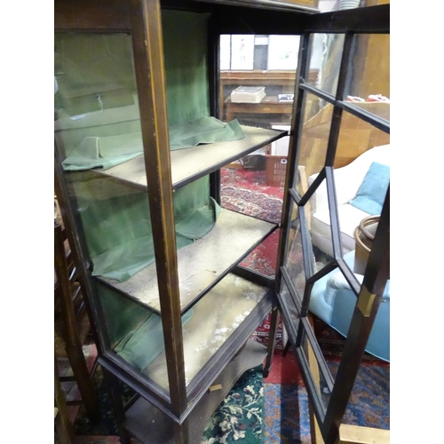 227 - An Edwardian glazed display cabinet. Approx. 60