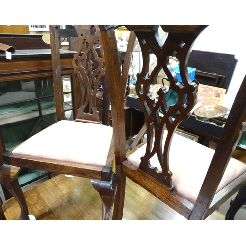 228 - Four early 20thC Chippendale style dining chairs. Each approx. 40