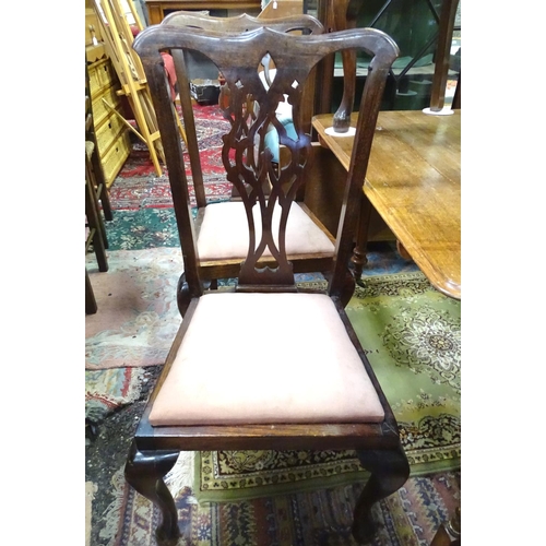228 - Four early 20thC Chippendale style dining chairs. Each approx. 40