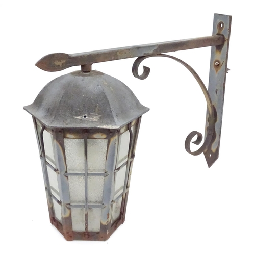 239 - An exterior lantern on a bracket