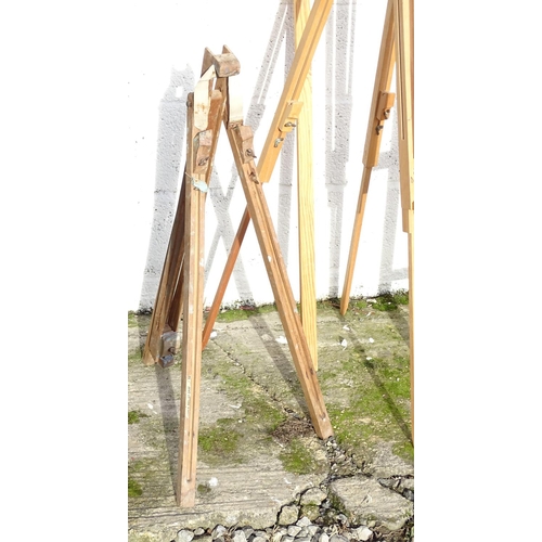 217 - Five late 20thC artist's easels. The largest approx. 20