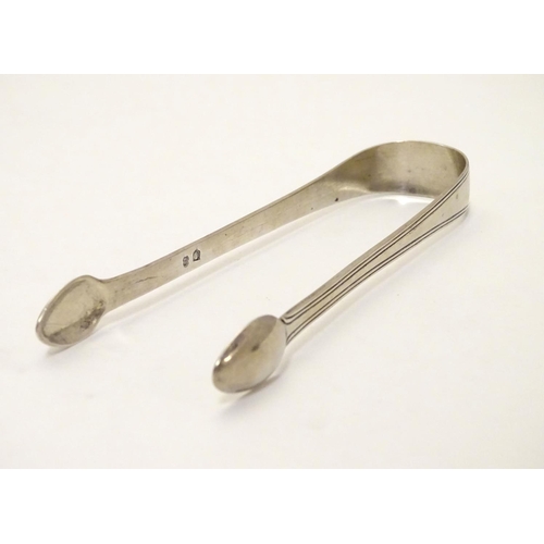 225 - Scottish silver sugar tongs maker Mc. Possibly Matthew Craw /  James McKenzie/ John McKenzie.  c.180... 