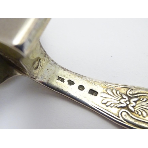 325 - An unusual Swedish silver spoon with wedge section to bowl 6 1/4