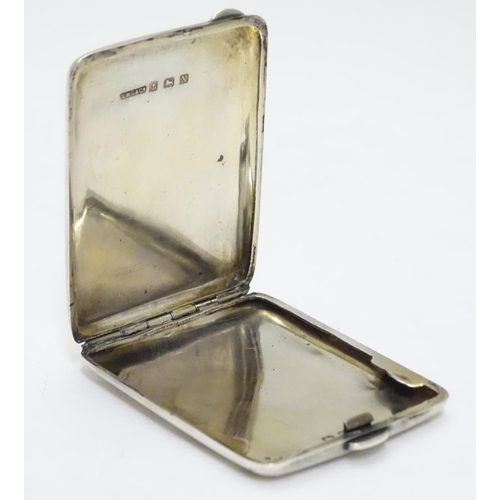 341 - A silver match book holder / case, hallmarked Birmingham 1922 maker. S W Goode & Co. 2 1/