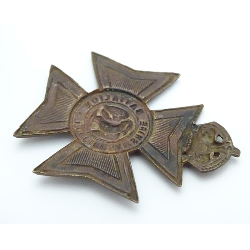 568 - Militaria : an early to mid 20thC Gordon Highlanders regiment (1881-1994) glengarry cap badge, affix... 