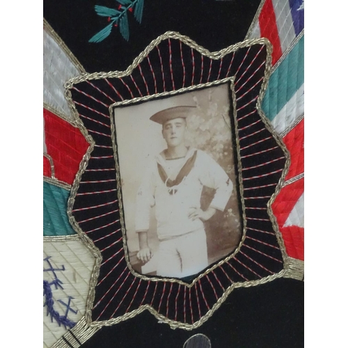 571 - Militaria : a c1900 US Navy framed memento, entitled 'In Remembrance of my Cruise ie. China & Japan.... 