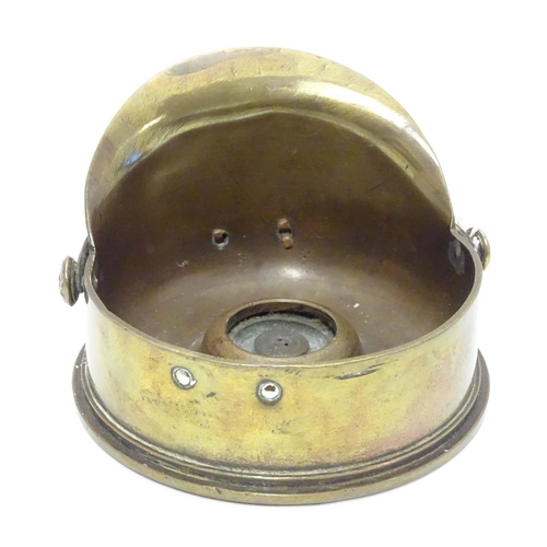 575 - Militaria : a First World War / WW1 / WWI trench art dish/ tray formed as an upturned peaked cap, wi... 