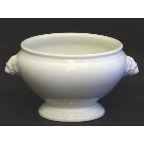 576 - Militaria, WWII/Second World War/WW2 : 
a large white porcelain soup tureen, the base marked with Lu... 