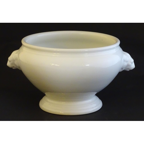 576 - Militaria, WWII/Second World War/WW2 : 
a large white porcelain soup tureen, the base marked with Lu... 