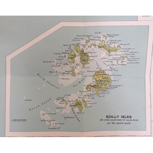 622 - Maps: Two early 20thC Bartholomew’s maps, New Reduced Survey for Tourists and Cyclists, mounted on c... 