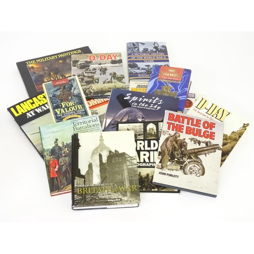 646 - Books: a collection of 20thC military books, to include 'The Military Paintings of Terence Cuneo' (B... 