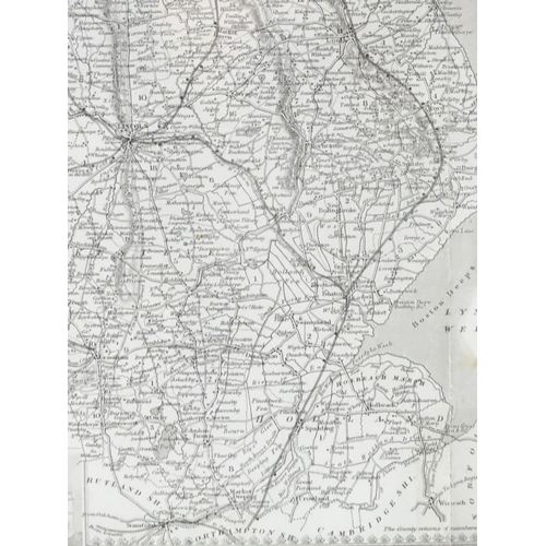 690 - Maps: Two monochrome engraved and hand coloured county maps, one depicting Momouthshire with a view ... 