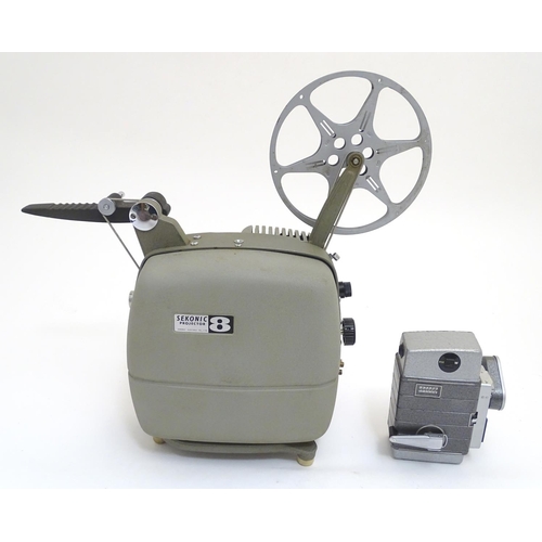 939 - A mid 20thC 'Sekonic 8' reel to reel film projector, approximately 20 1/2