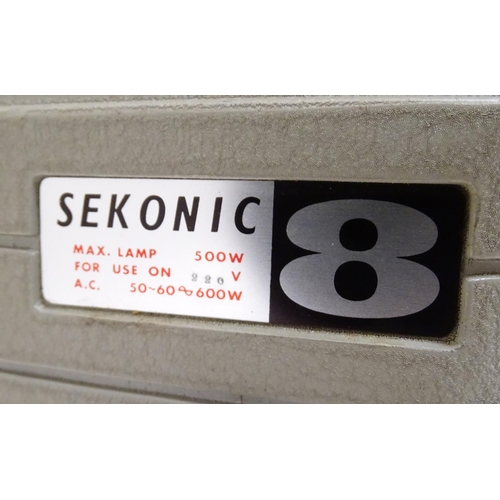 939 - A mid 20thC 'Sekonic 8' reel to reel film projector, approximately 20 1/2