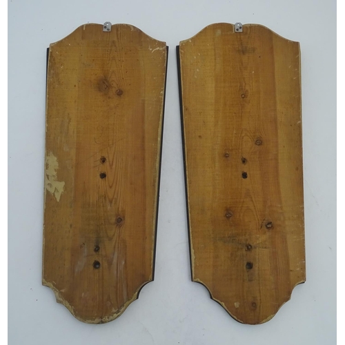 1063 - A pair of 20thC mirrored reflector sections for use with a girandole. 10 1/2