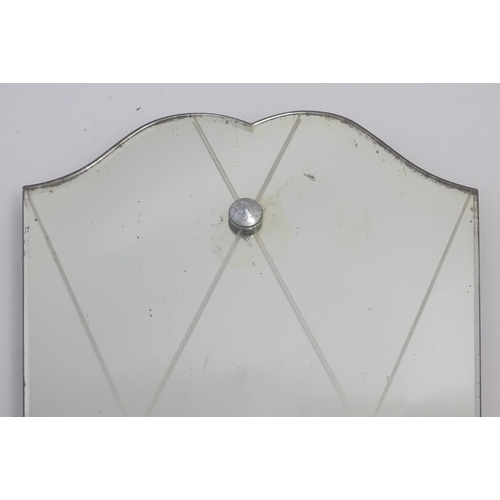 1063 - A pair of 20thC mirrored reflector sections for use with a girandole. 10 1/2