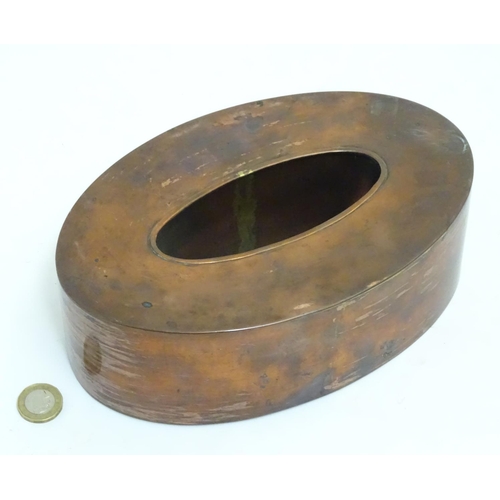 1107 - A 19thC copper jelly mould / mousse mould, stamped '1805' and measuring 9