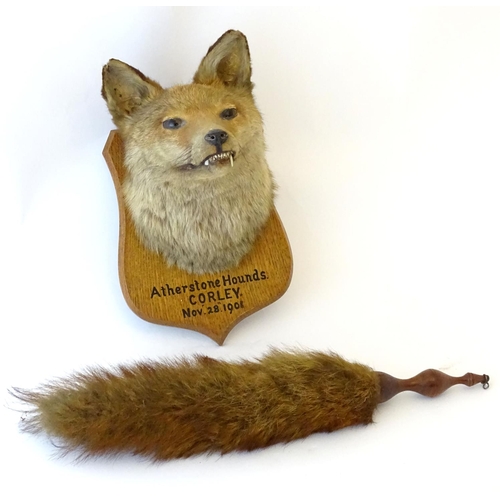 1171 - Taxidermy: L.W. Bartlett & Son, Banbury, a Fox (Vulpes Vulpes) mask, labelled to the reverse, mounte... 