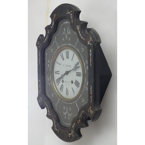 1191 - A 19thC French wall clock with 