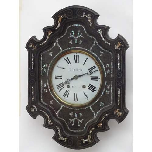 1191 - A 19thC French wall clock with 