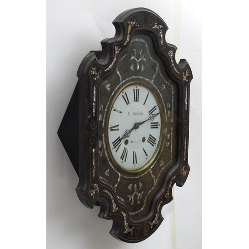 1191 - A 19thC French wall clock with 