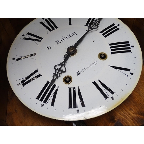 1191 - A 19thC French wall clock with 