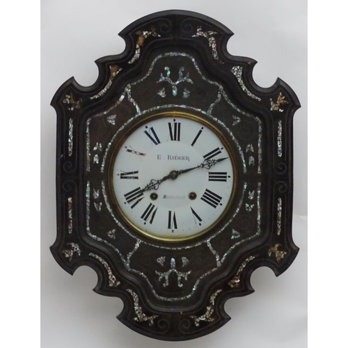 1191 - A 19thC French wall clock with 