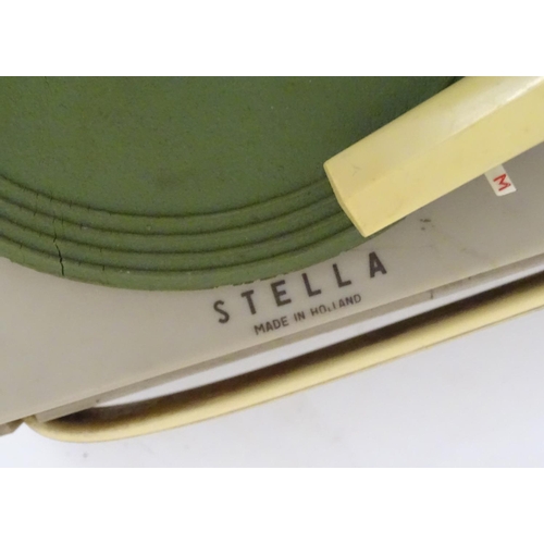 1239 - Vintage retro, mid-century: a Dutch Stella portable battery operated transistor record player, with ... 