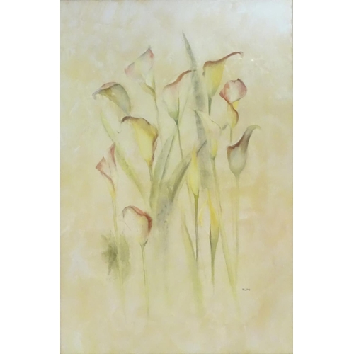 1684 - After Cheri Blum (1969-2003), Lithograph, Calla Lillies (Zantadeschia sp.), A stille life study of f... 