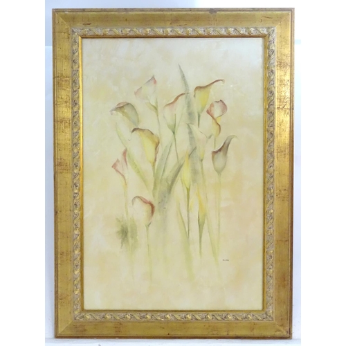 1684 - After Cheri Blum (1969-2003), Lithograph, Calla Lillies (Zantadeschia sp.), A stille life study of f... 