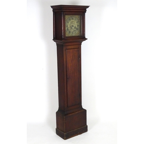 1192 - Reading , Berkshire interest : Charles Packer 1747 - 1808 : An 18thC oak cased longcase clock, with ... 