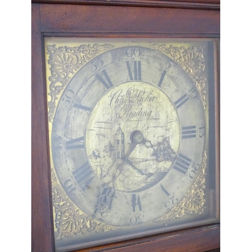 1192 - Reading , Berkshire interest : Charles Packer 1747 - 1808 : An 18thC oak cased longcase clock, with ... 