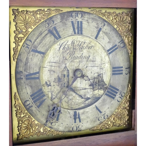 1192 - Reading , Berkshire interest : Charles Packer 1747 - 1808 : An 18thC oak cased longcase clock, with ... 