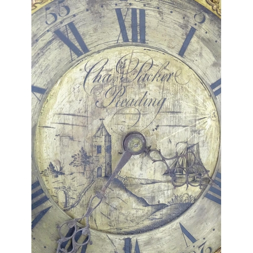 1192 - Reading , Berkshire interest : Charles Packer 1747 - 1808 : An 18thC oak cased longcase clock, with ... 