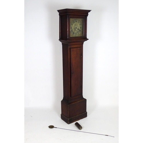 1192 - Reading , Berkshire interest : Charles Packer 1747 - 1808 : An 18thC oak cased longcase clock, with ... 