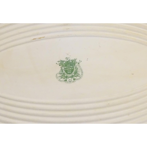 133 - Five items of Portmeirion wares comprising a large bowl, an oval serving plate, two dishes and a cer... 