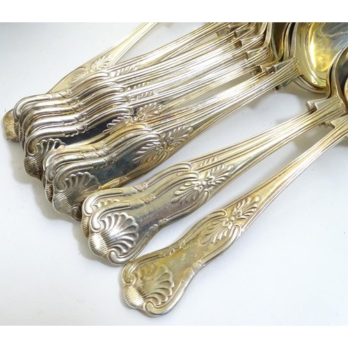 434 - Assorted silver plated items to include flatware etc