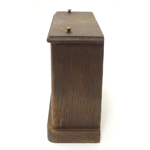 1183 - A 1920's / 30's oak cased chess clock by HAC Hamburg American Clock Company with crossed arrows trad... 