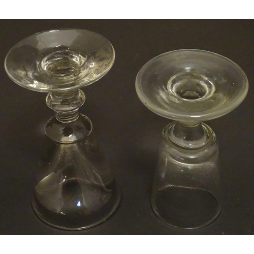 161 - Four assorted drinking glasses. 19thC and later. The tallest 4 1/2