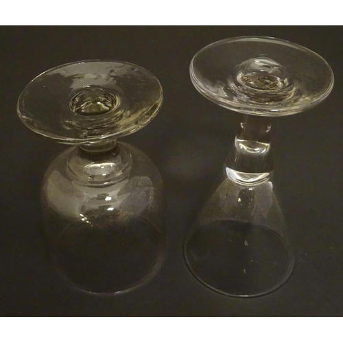 161 - Four assorted drinking glasses. 19thC and later. The tallest 4 1/2