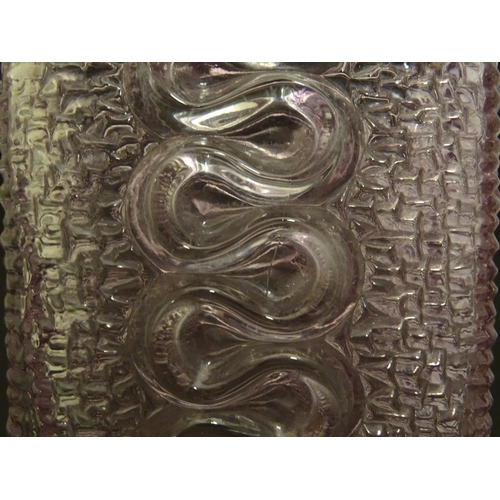 164 - A glass vase of cylindrical form with Whitefriars style  bark detail  8